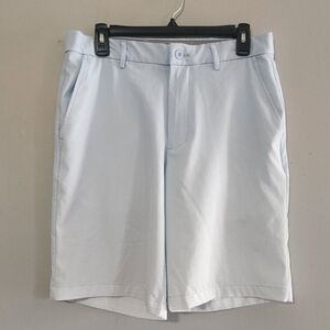 Greg Norman Attack Life Mens Golf Shorts Size 30 Blue and White Stripes